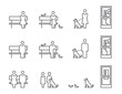 Icon Set öffentliches Leben