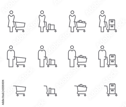 Vektor: Icon Set Supermarkt Icon Set Supermarkt