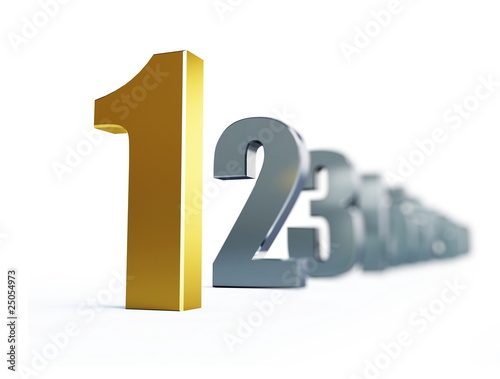 Illustration: number 1 a white background number 1 a white background