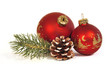 rote Weihnachtskugeln