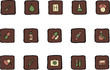 Healthcare and Pharma icons Renaissance colors vector Healthcare and Pharma icons Renaissance colors vector