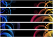 Abstract colorful circles web banners. Size 728x90 px Abstract colorful circles web banners. Size 728x90 px