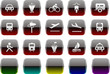 Transportation and Vehicle icons Transparent metal Series