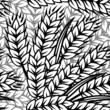 Seamless ornament with wheat ears