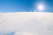 snow mountain and blue sky snow mountain and blue sky