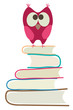 cute owl and books