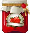 Jar of strawberry jam Jar of strawberry jam