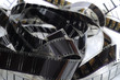 Piled 35 mm film