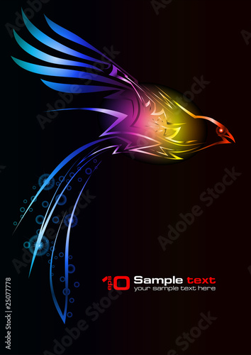 Vektor: Vector abstract design. Bird. Vector abstract design. Bird.