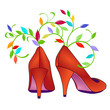 Vektor: Blumen Shoes Blumen Shoes
