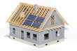 Maison écologique en construction.