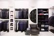 Stylish men's clothes in shop