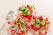 Verrines façon cuisine créative aux poivrons et poisson blanc Verrines façon cuisine créative aux poivrons et poisson blanc