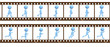 Animation symbol people walk run in cel frames