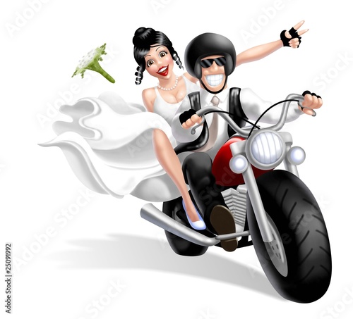 Illustration: spouses bikers spouses bikers