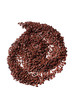 Flax Seeds, loose seeds spilled on white background Flax Seeds, loose seeds spilled on white background