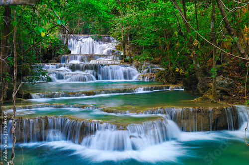 Photo: Deep forest Waterfall in Kanchanaburi, Thailand Deep forest Waterfall in Kanchanaburi, Thailand