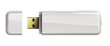 Usb flash memory isolated on white background.
