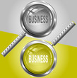 Business. Vector magnifying glass.