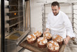 Photo: Pastry chef who prepares the cake -Panettone Pastry chef who prepares the cake -Panettone