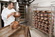 Photo: Pastry chef who prepares the cake -Panettone Pastry chef who prepares the cake -Panettone