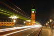 Traffic in night London, UK