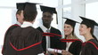 Successful College Graduates celebrating