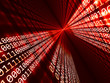 Zeroes and ones against red grid Zeroes and ones against red grid