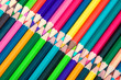 Heap of colored pencils, studio shot