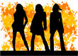 Models-grunge illustration