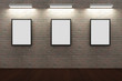 Illustration: Frames on brick wall Frames on brick wall