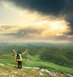 Tourist in mountain