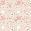 seamless romantic tea pattern