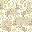 Vettoriale: Seamless pattern - Cute baby boy pattern Seamless pattern - Cute baby boy pattern