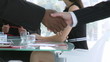 Handshake in a business meeting