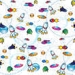 Seamless pattern - Spaceships