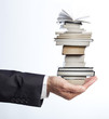 présentation d'une pile de livre présentation d'une pile de livre