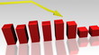Video: 3d Downward Graph showing global recession 3d Downward Graph showing global recession