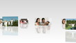 montage of families footages