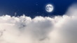 clouds in movement during the night