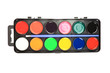 Photo : Watercolor palette isolated on white background. Watercolor palette isolated on white background.