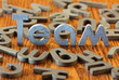 Word team of iron letters Word team of iron letters