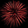 red firework explosion