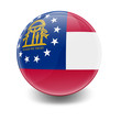 Esfera brillante con bandera Georgia (USA) Esfera brillante con bandera Georgia (USA)