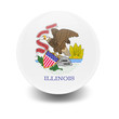 Esfera brillante con bandera Illinois Esfera brillante con bandera Illinois