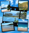 film strip and film plates with beautiful blue lagoon image film strip and film plates with beautiful blue lagoon image