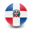 Esfera brillante con bandera Republica Dominicana Esfera brillante con bandera Republica Dominicana