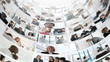 tower in motion showing business footage