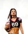 Beautiful sexy American Football girl