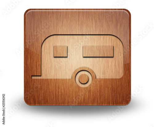 Illustration: Wooden Icon "Camping Trailer" Wooden Icon "Camping Trailer"